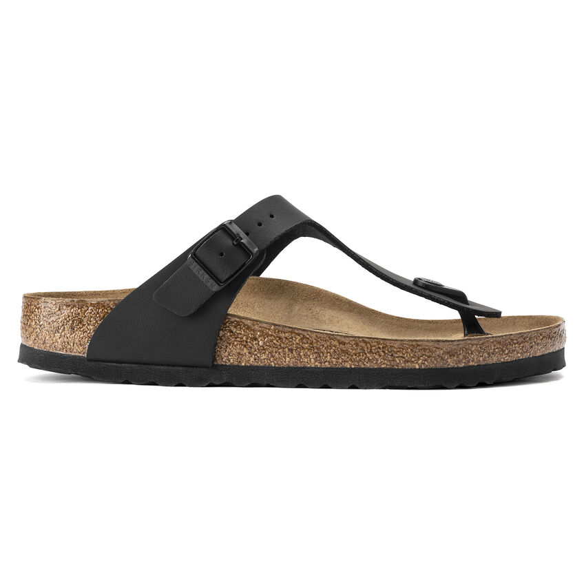 Birkenstock Womens Gizeh Birko Flor Black