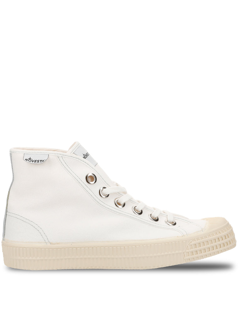 Star Dribble Contrast High Top In White & Grey