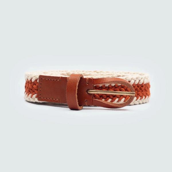 Braided Cotton Belt - Cinnamon