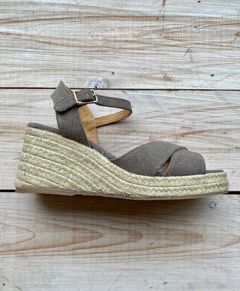 Castaner Thea Jute Espadrilles - 8cm - Grey