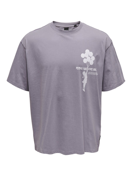 Banksy Ss Tee Purple Ash