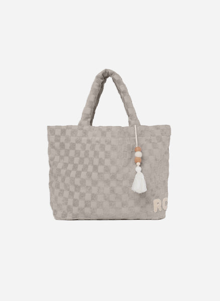 Terry Beach Bag - Cloud Check