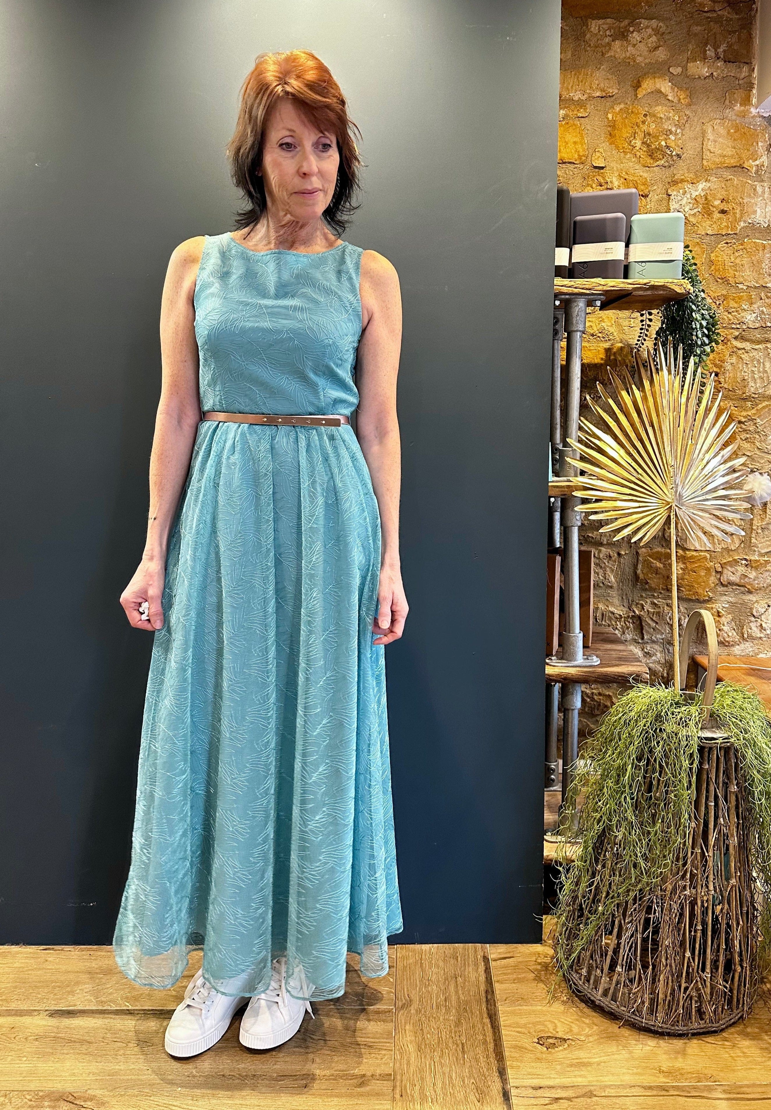 Pennyblack Benefico Embroidered Aquamarine Dress