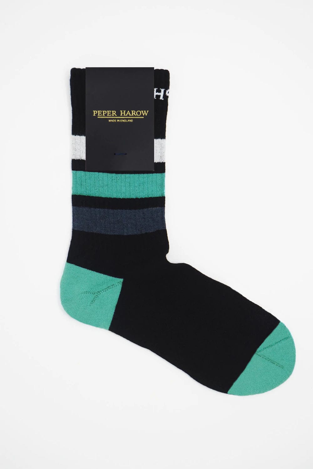 Peper Harow Black Striped Sports Socks 