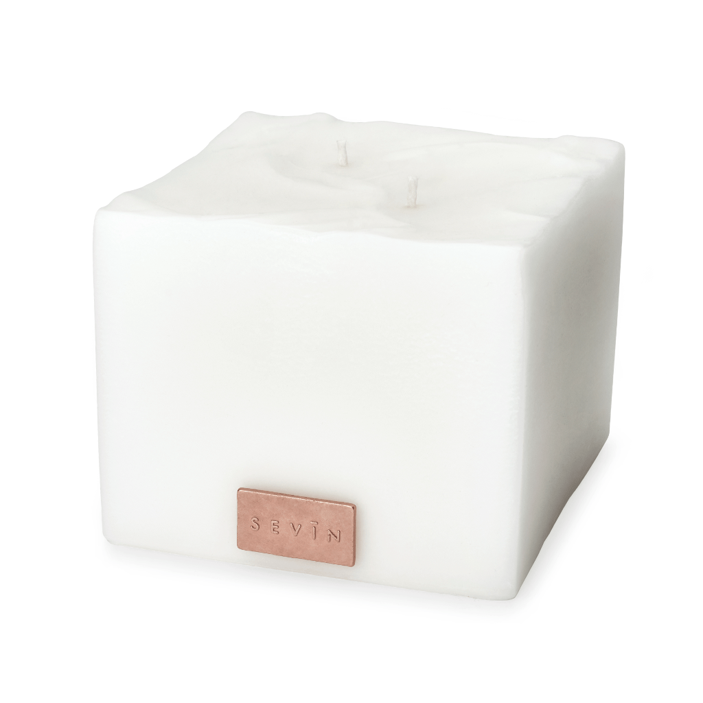 Sevin London White Porcelain Candle with Double Wick