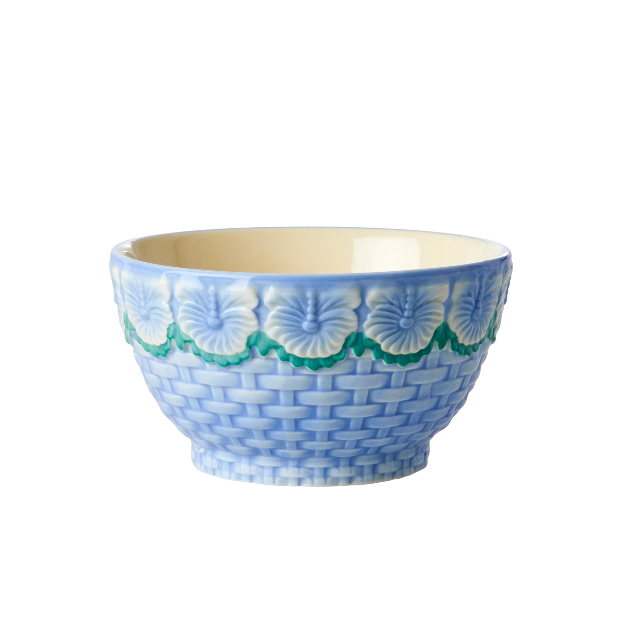 Embossed Ceramic Bowl - Blue