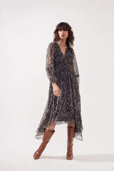 Chamila Leopard Printed Midi Dress