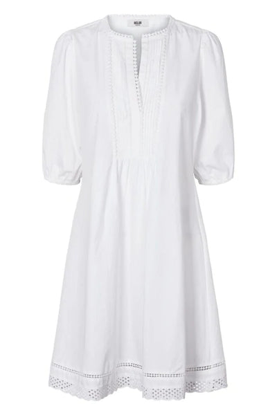 MOLIIN White Tracy Cotton Poplin Midi Dress