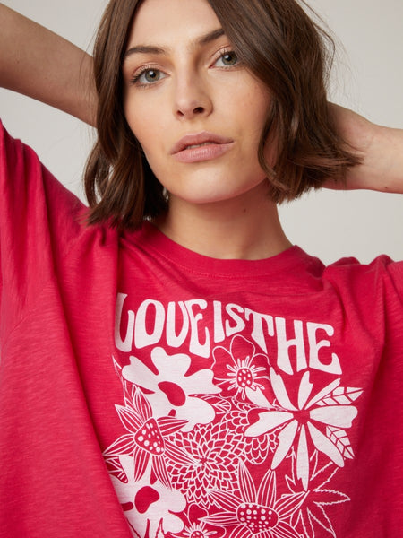 Berenice Fuchsia Love Is the Answer T Shirt