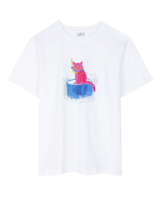 Paul Smith Snorkel Cat T-shirt White