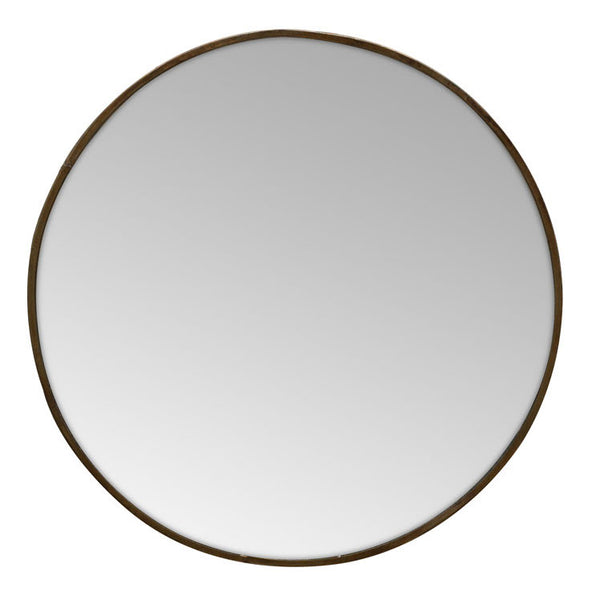 Round Mirror With Hammered Edge