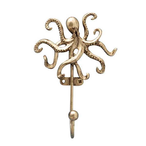 Distinctly Living Golden Octopus Wall Hook