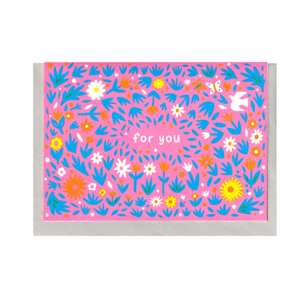 The Printed Peanut Card For You Floral