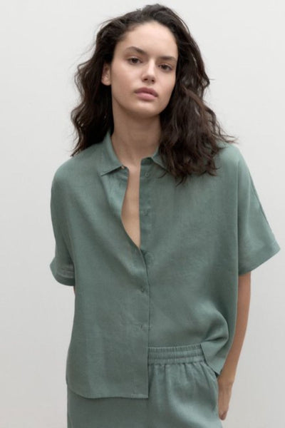 Ecoalf Oversize Melania Linen Shirt Green