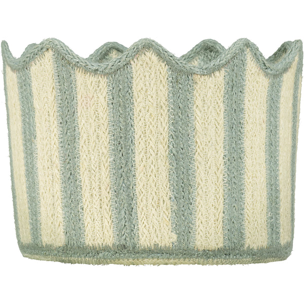 The Braided Rug Company Blue Stripe Tulip Basket