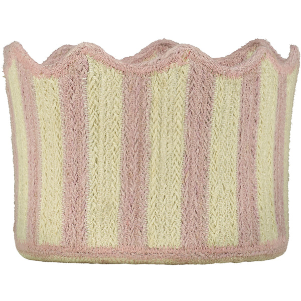 The Braided Rug Company Pink Stripe Tulip Basket