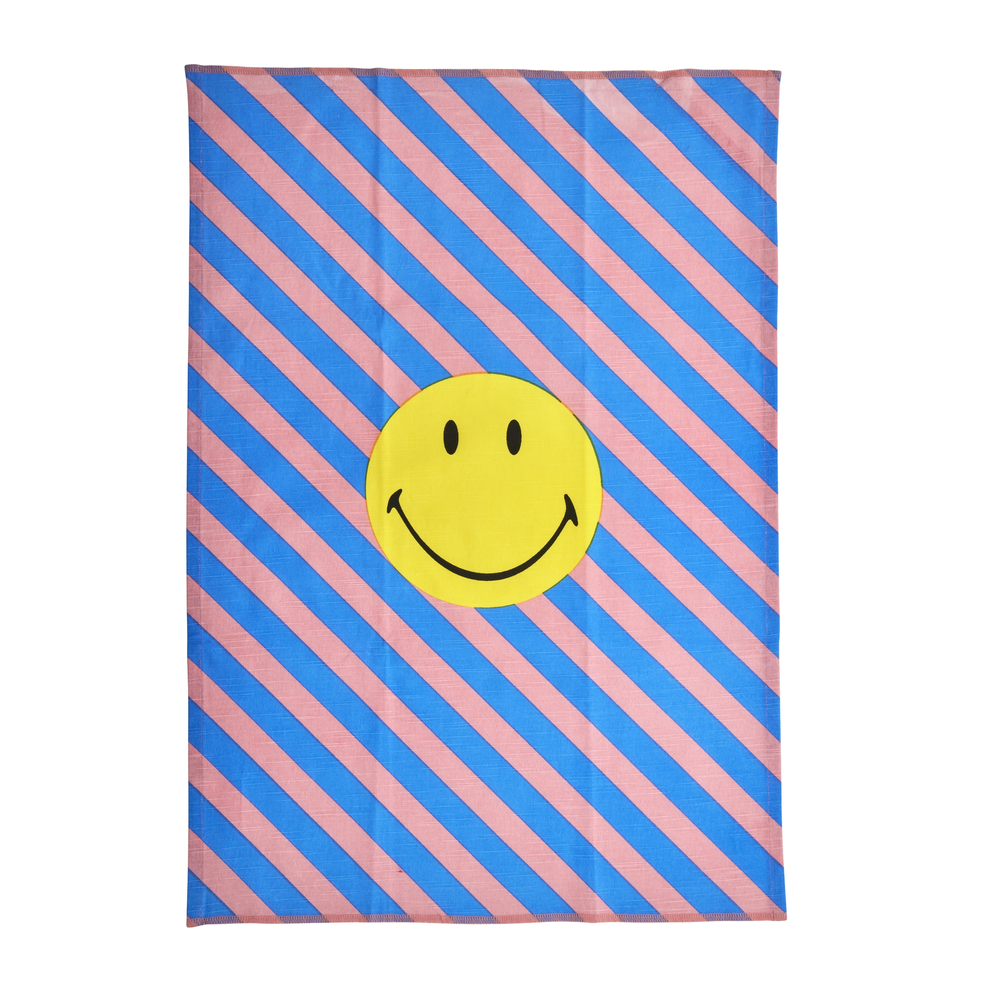 Smiley® Striped Cotton Tea Towel