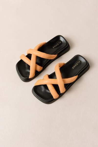 Trouva Slip On Cross Sandals Tangy Orange