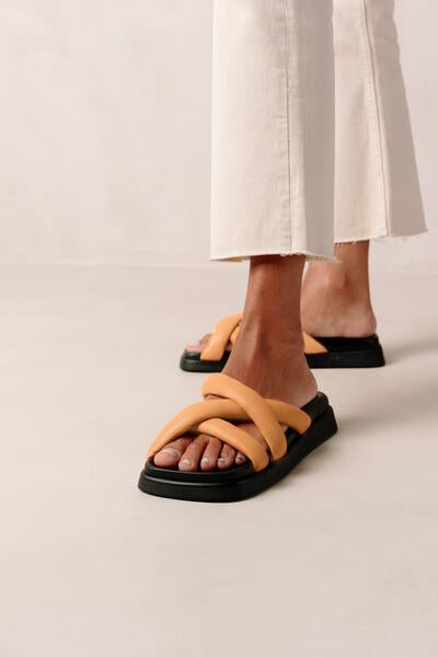 Slip On Cross Sandals Tangy Orange