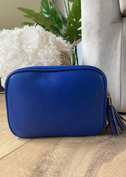 Double Zip Cross Body Bag - Cobalt