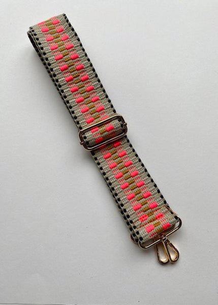 Grey Coral Chevron Strap