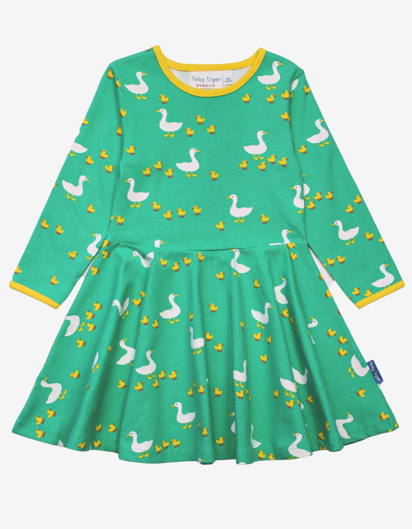 Organic Duck Printed Skater Dress