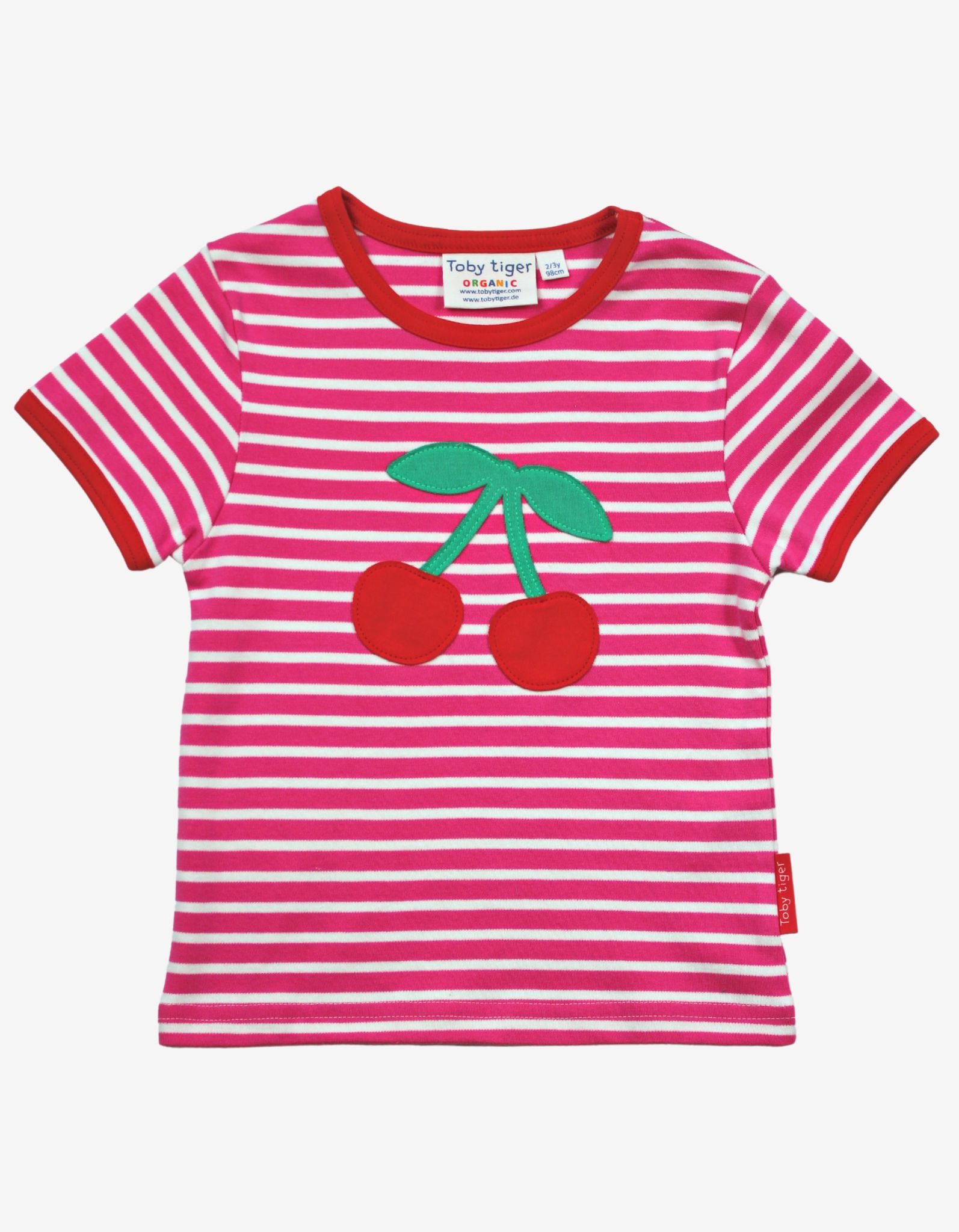 Organic Cherry Applique T Shirt