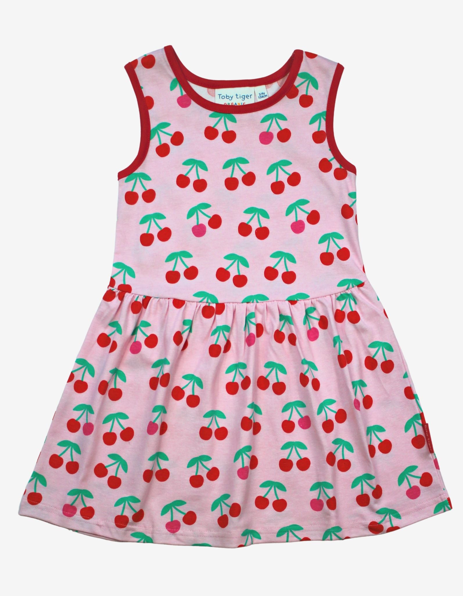 Organic Cherry Printed Summer Dress