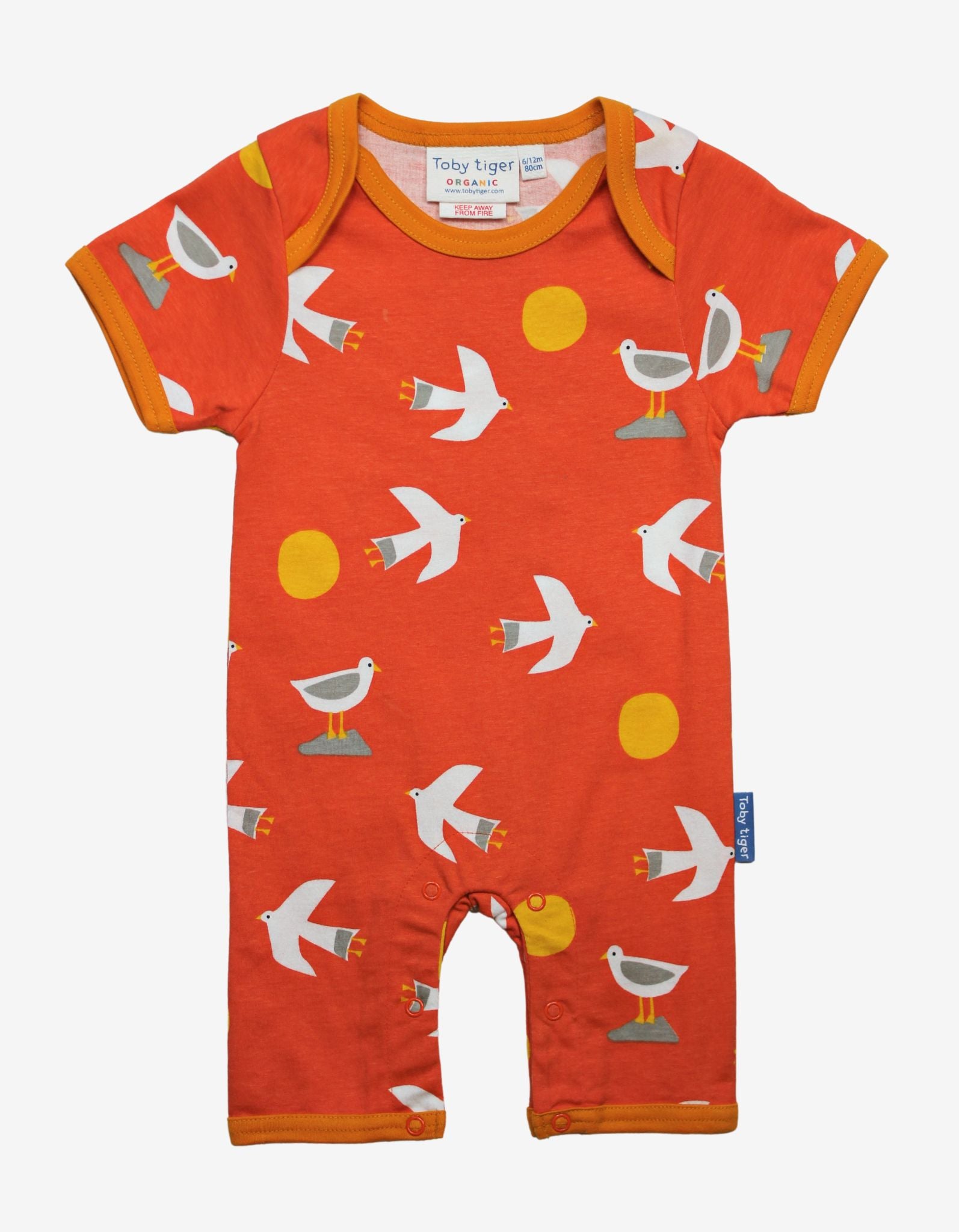 Organic Seagull Printed Romper