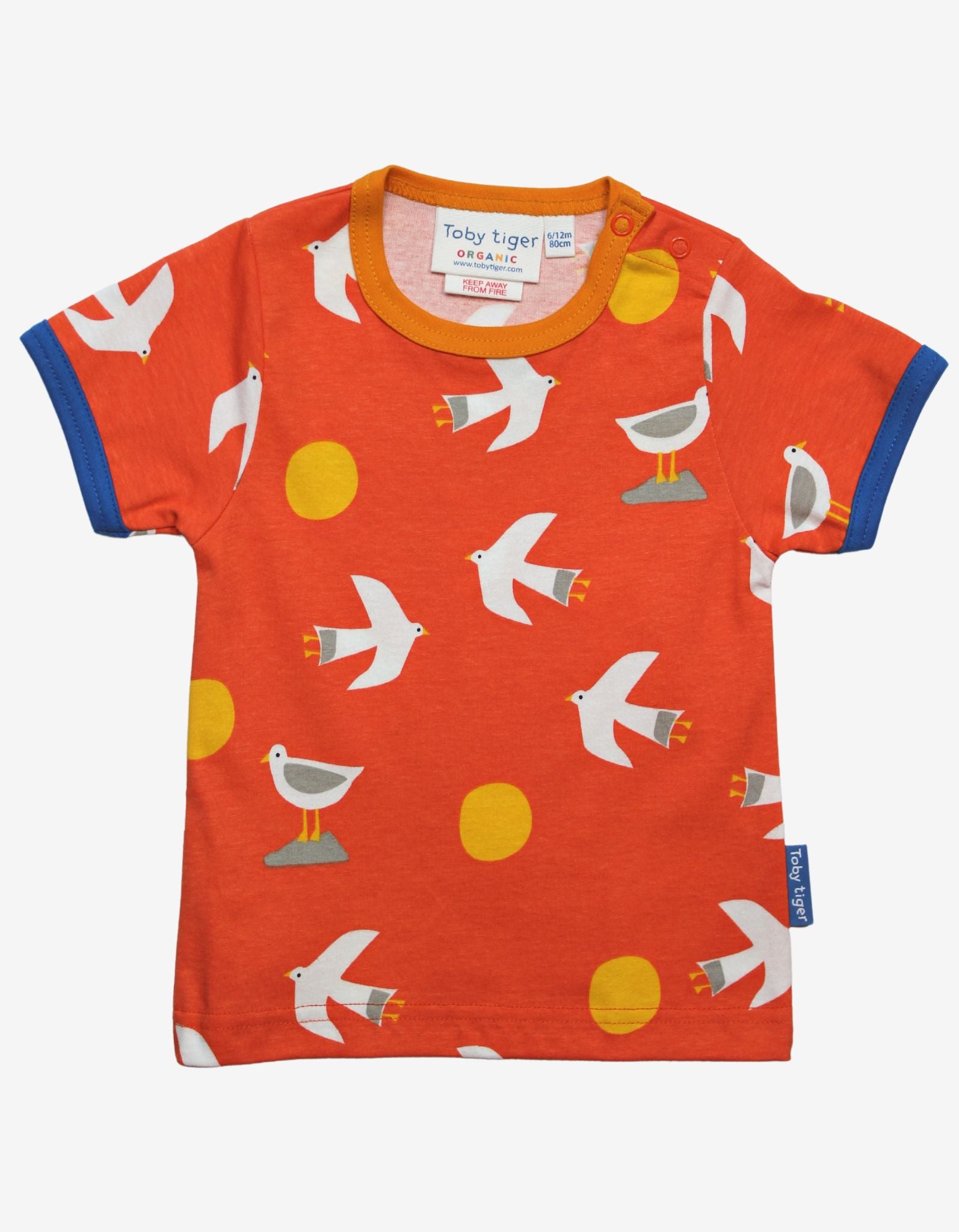 Organic Seagull Printed T Shirt