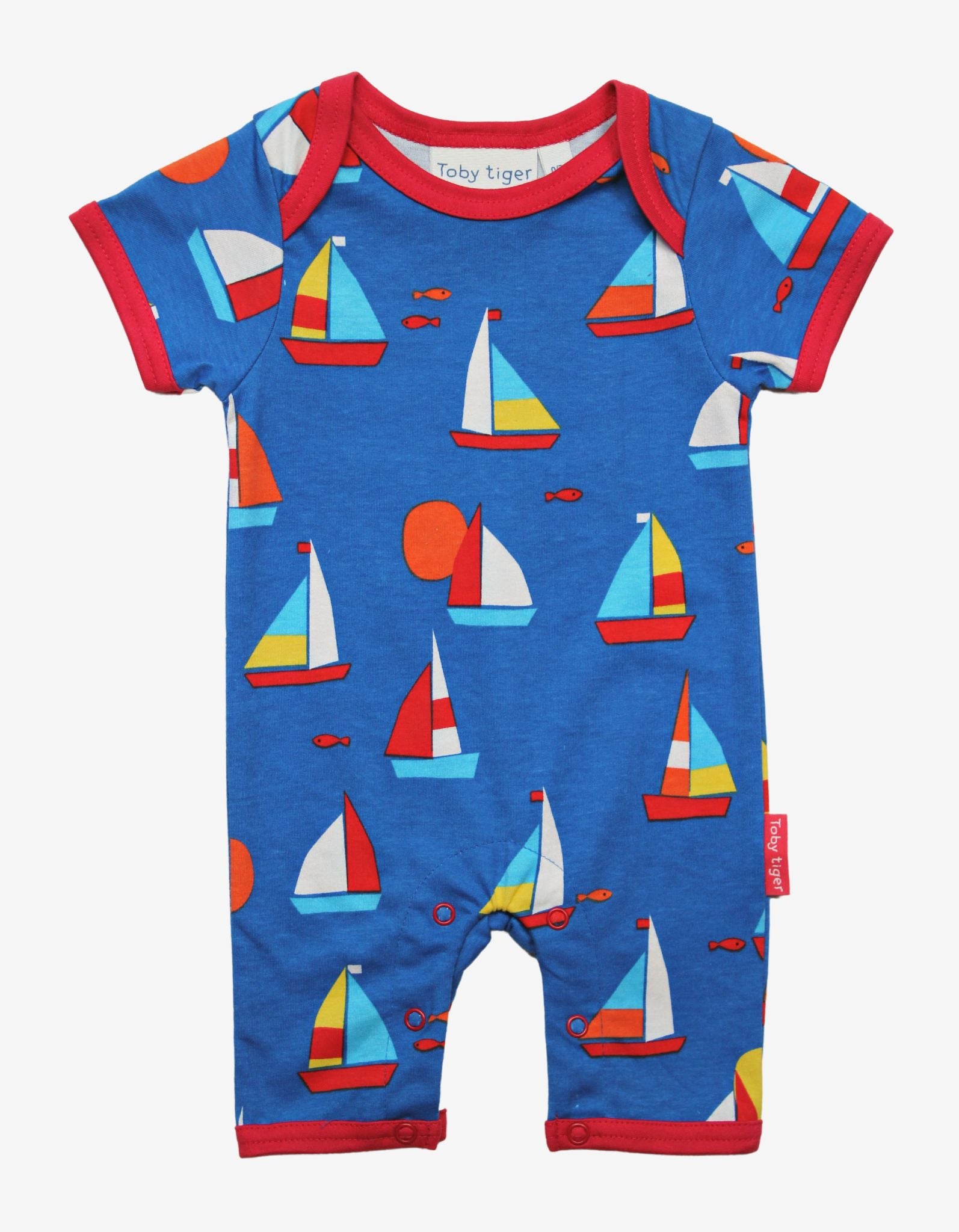 Organic Sailboat Printed Romper