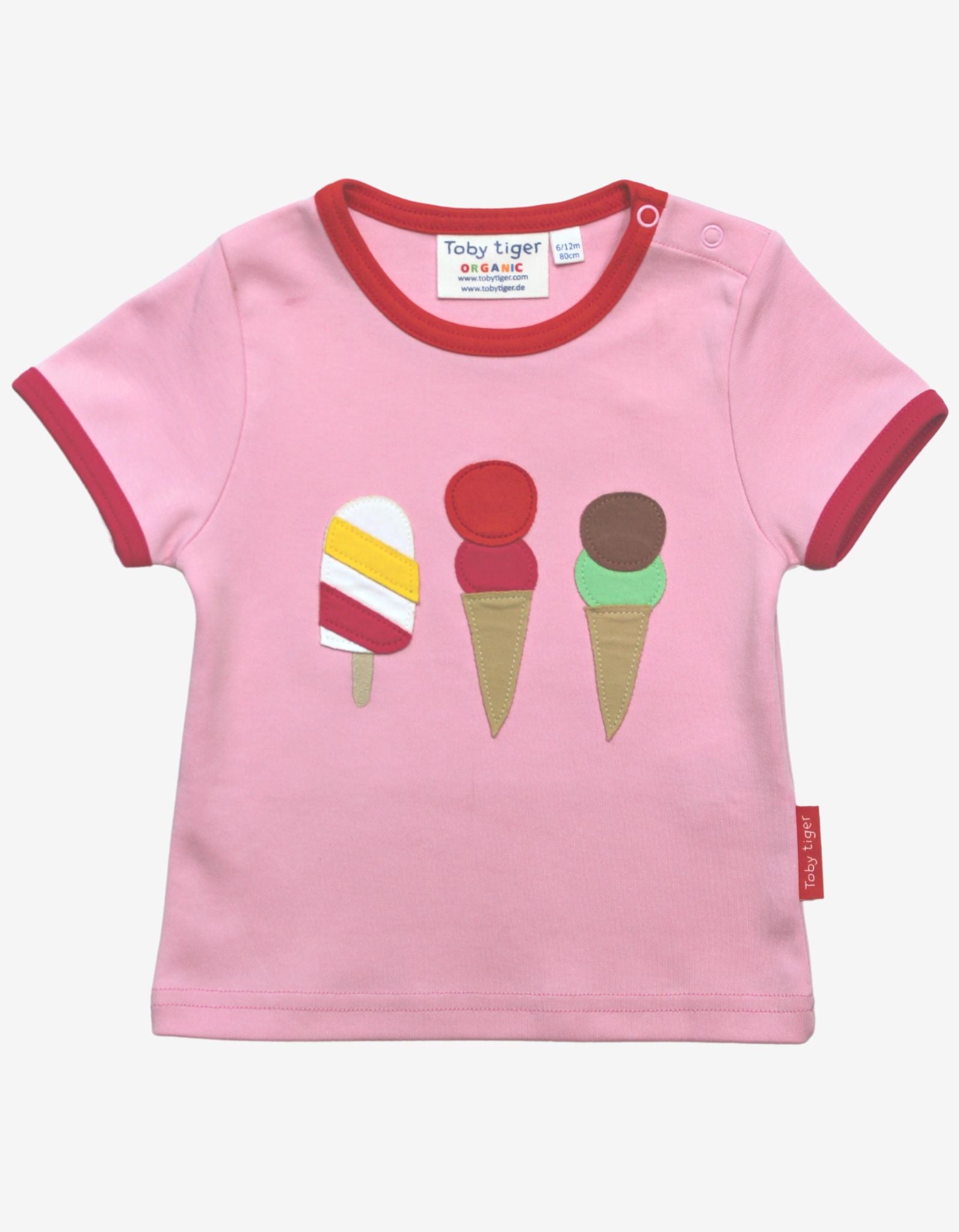 Organic Ice Cream Applique T Shirt