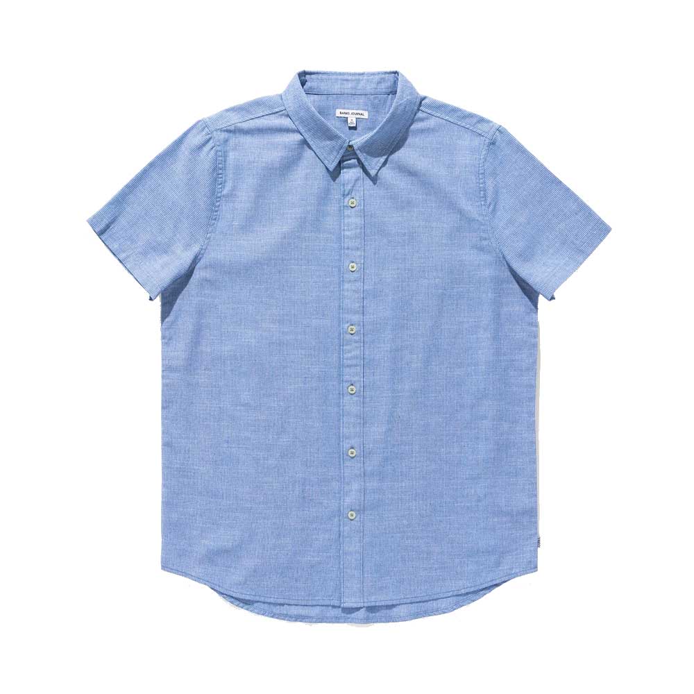 Yesterday S/s Woven Shirt Blue Fog