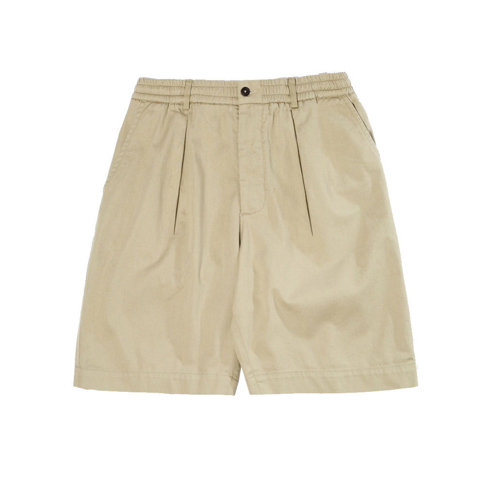 Pleated Track Short Stone Twill