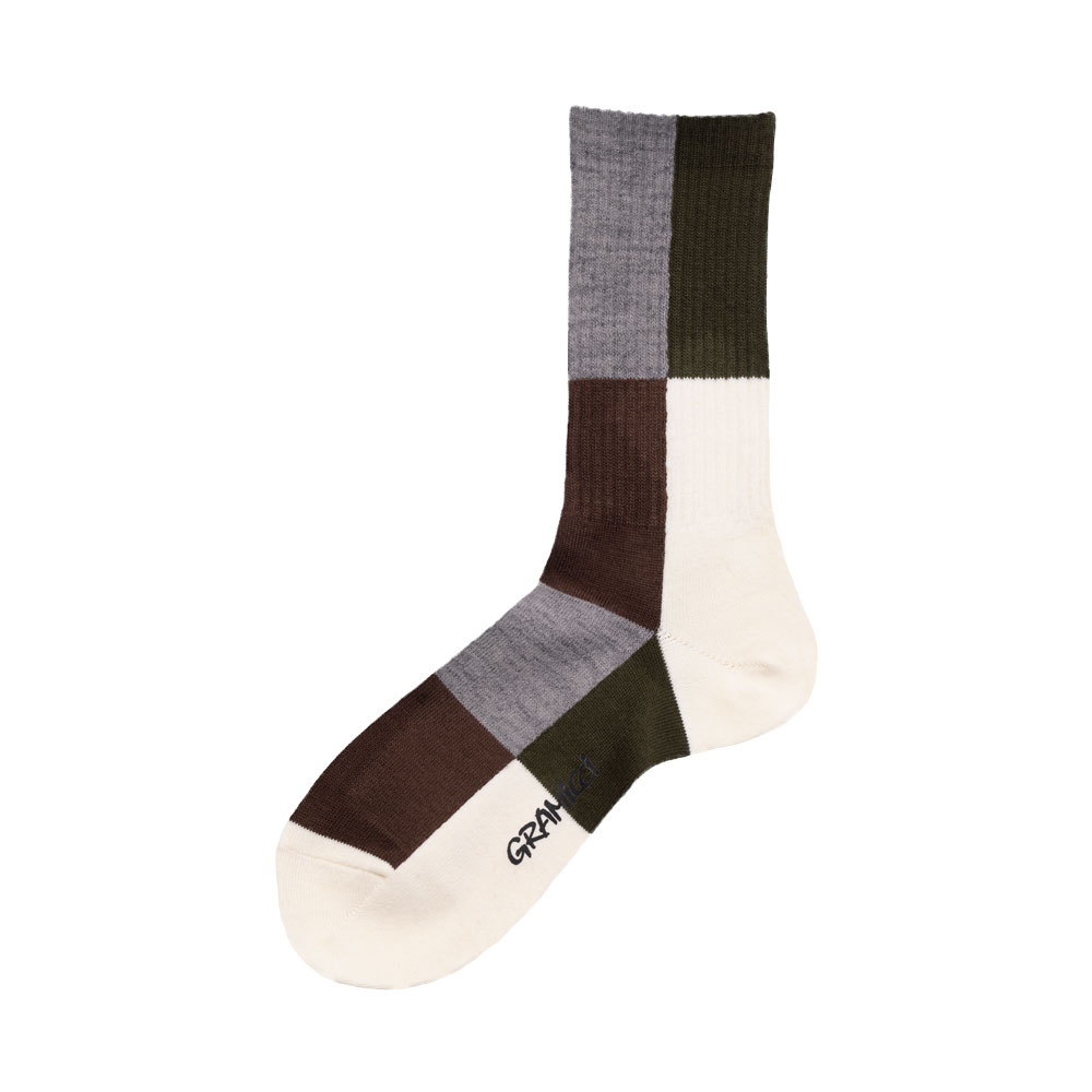 D Color Block Crew Socks Multicolor