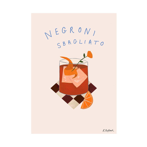 Rose London 'negroni Sbagliato' Print