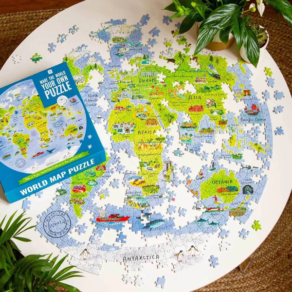 Circular World Map Puzzle - 1000 Pieces