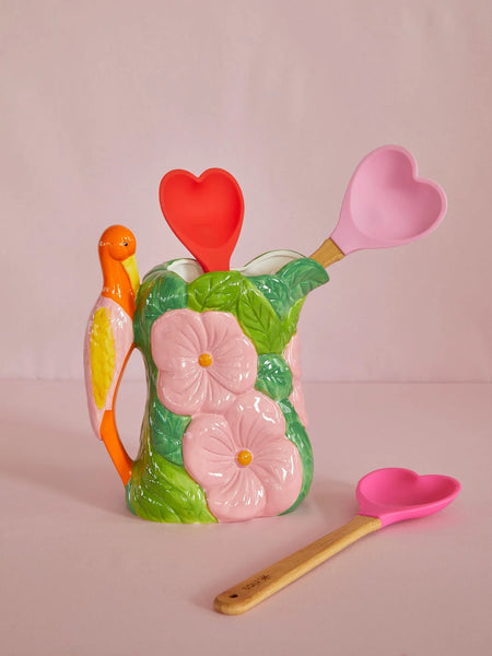 rice Heart Shaped Silicone Spoons In 5 Colours