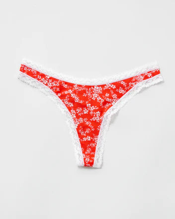 Stripe &amp; Stare Thong Single Pack Red Ditsy CH6735