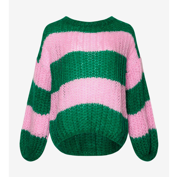 | Lou Knit Sweater | Green & Pink