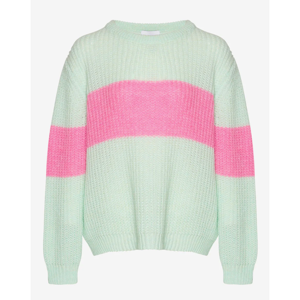 | Mia Knit Sweater | Mint & Pink