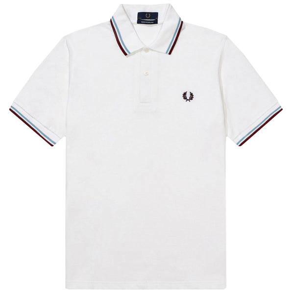 Twin Tipped Polo Shirt M12 White Ice Maroon