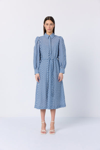 Anemone Dress - Blue Gingham