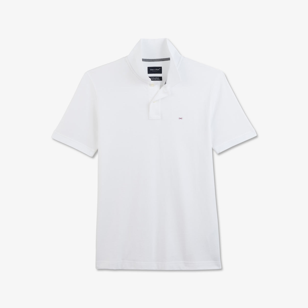 White Stretch Pima Polo Shirt