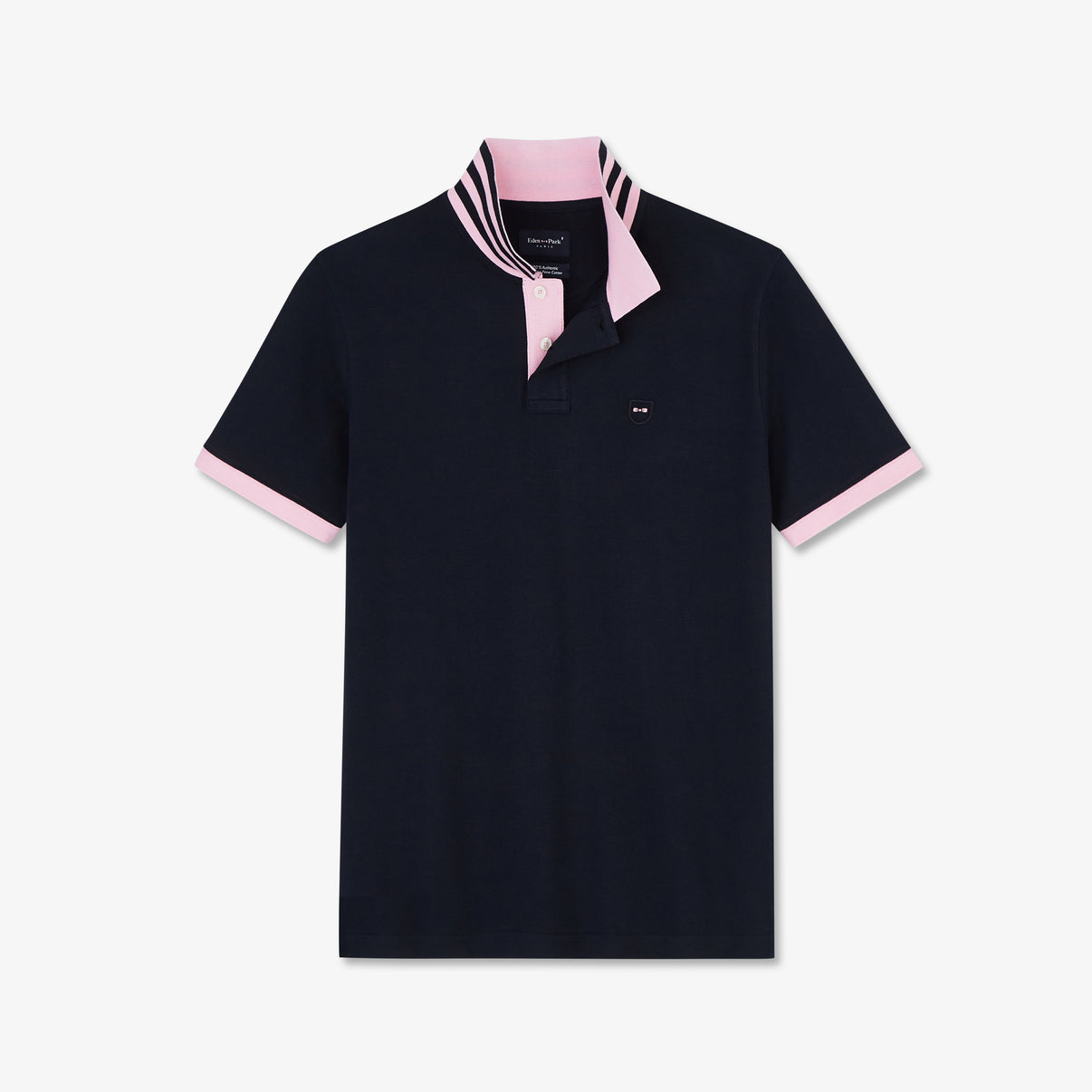 Navy Marine Contrast Polo Shirt