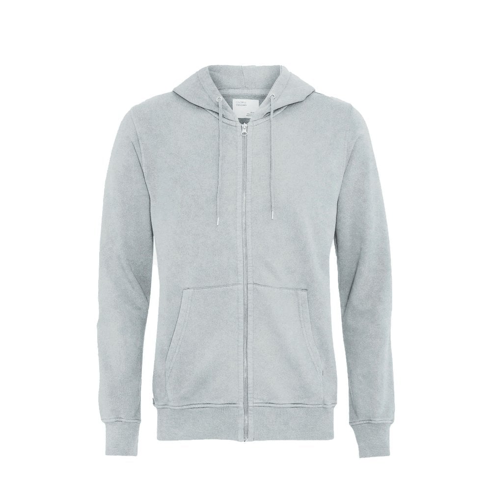 Faded Grey Organic Cotton Zip Hood Sweatshirt