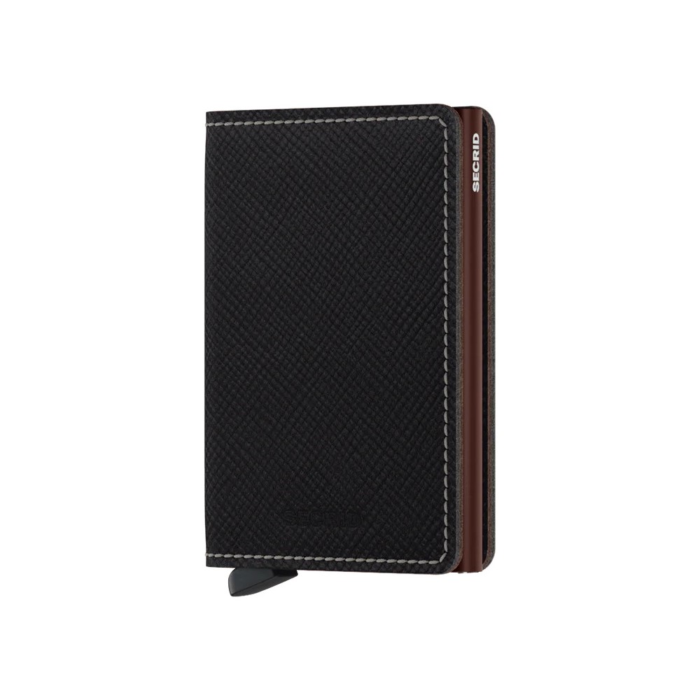 Slimwallet Saffiano Brown