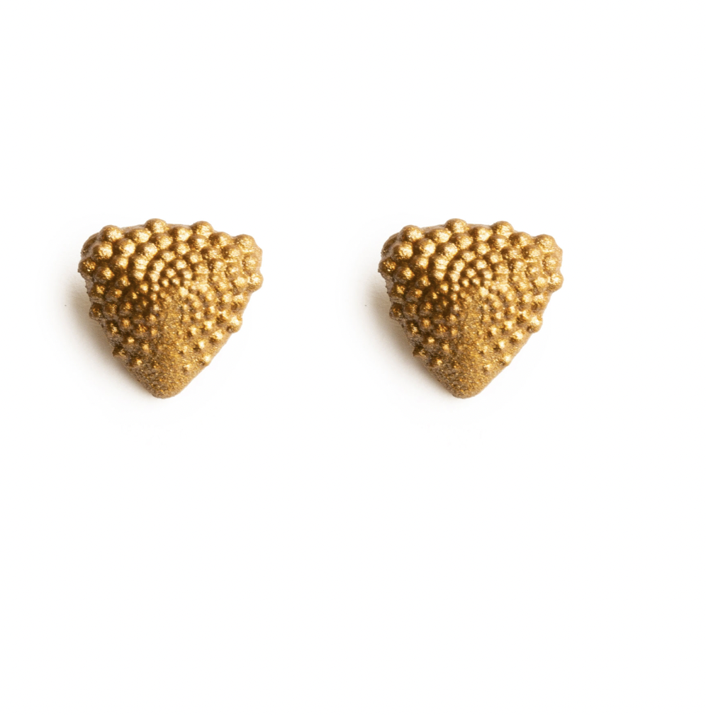 Maison 203 White Gold Urchin 3D Printed Earrings