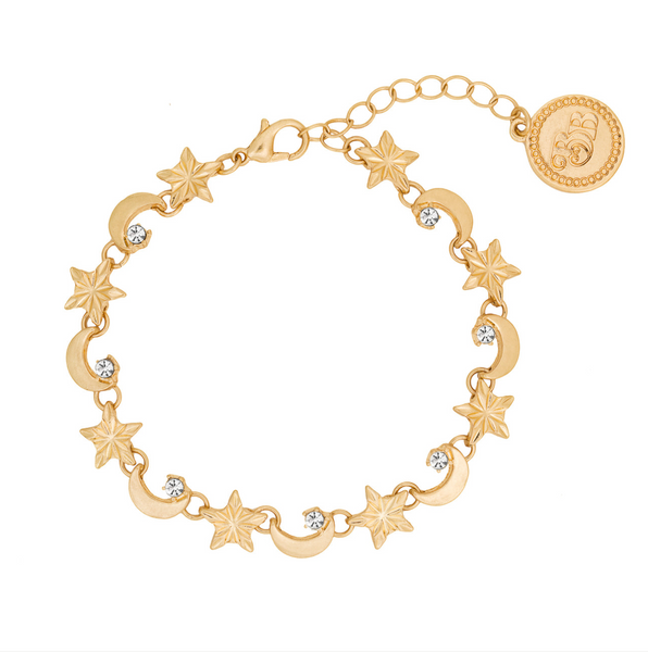 Bibi Bijoux Jewellery Bibi Bijoux Gold Star & Moon Bracelet