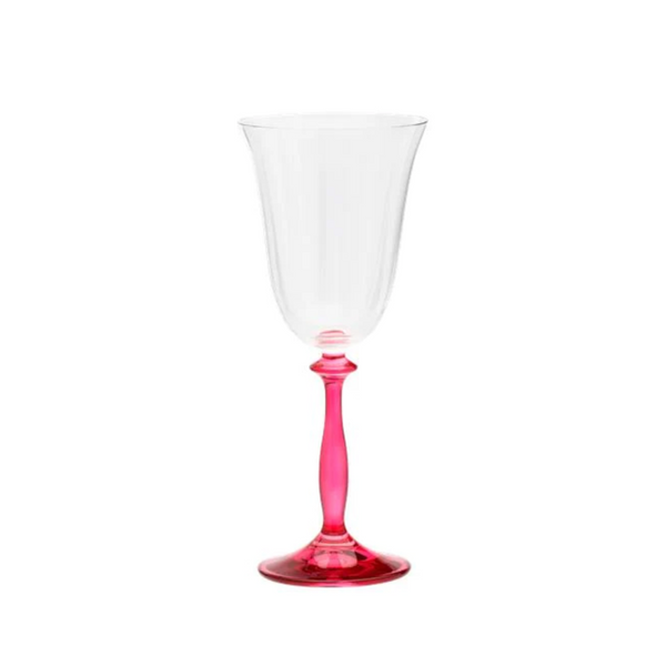 Fushia Stem Wine Glass